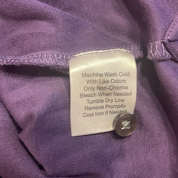 Blue by Pronto Uomo L purple long sleeve Pima cotton button up polo shirt - Picture 3 of 5